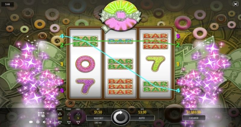 Play in Dollars to Donuts Slot Online from Rival Gaming for free now | www.kennycook.net